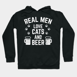 Real Men Love Cats And Beer Funny Hoodie